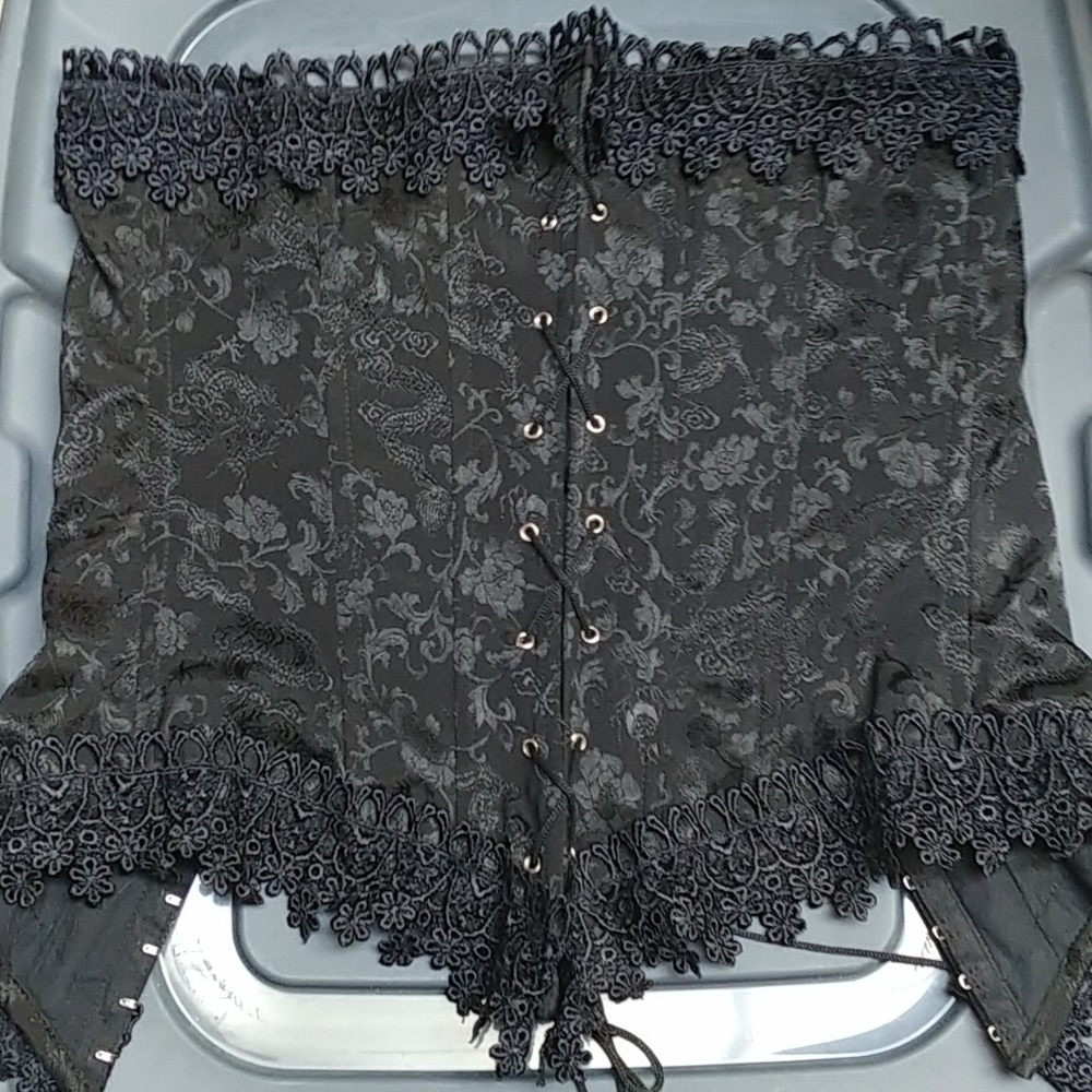 Brocade Laced Corset Top